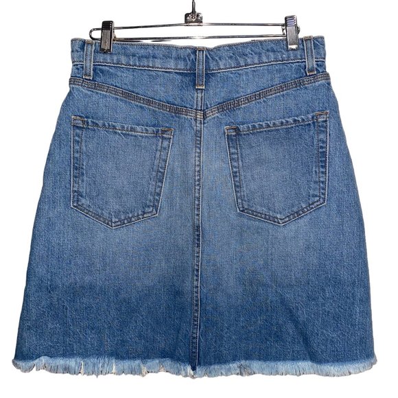 BLDWN Andie Asymmetric Frayed Denim Skirt - Picture 4 of 6
